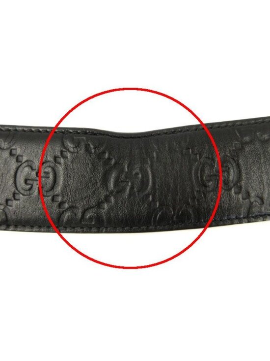 Gucci Interlocking Buckle Belt GG Black Leather main image 6